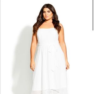 Lace Trimmed Midi Summer Dress